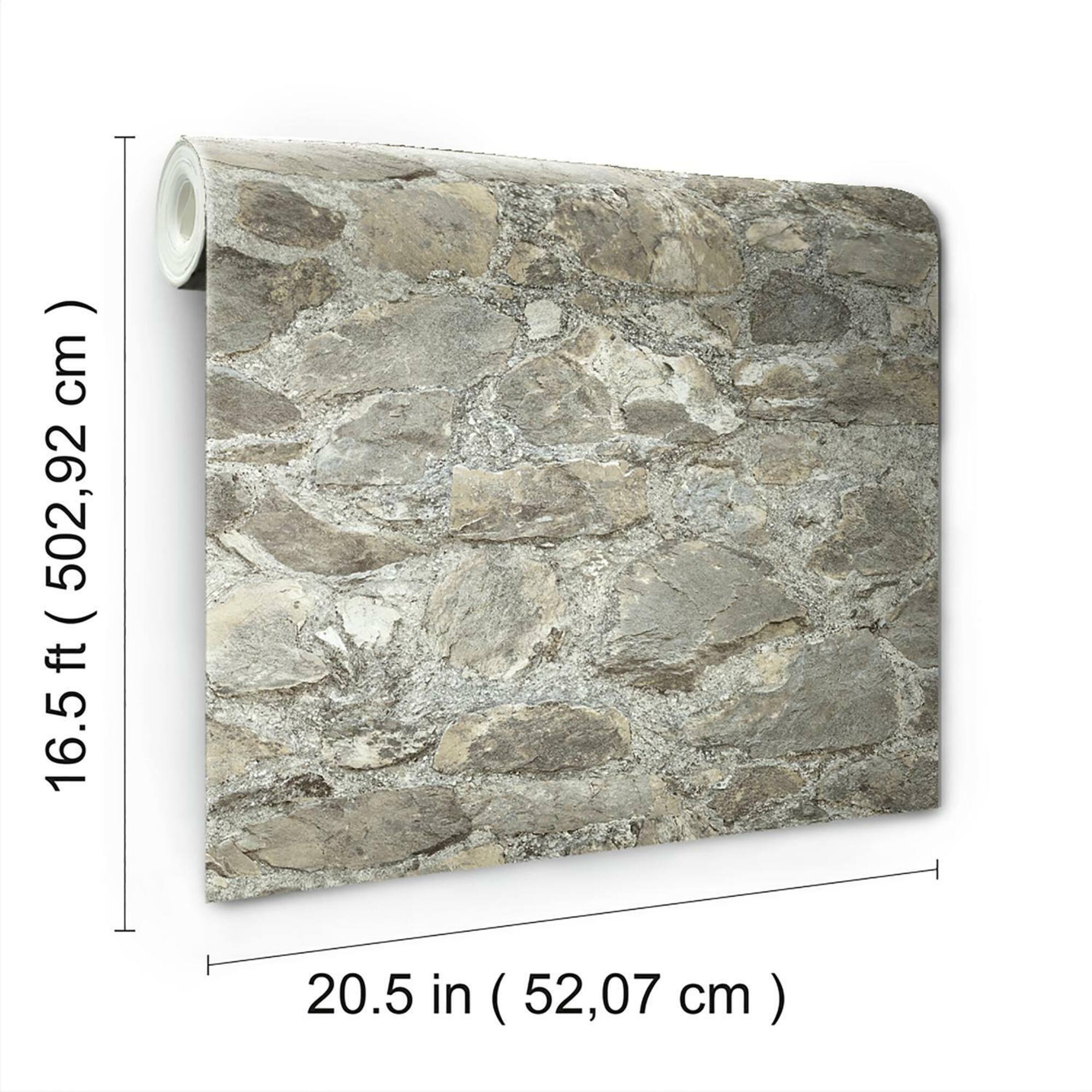 RoomMates Weathered Stone Peel & Stick Wallpaper